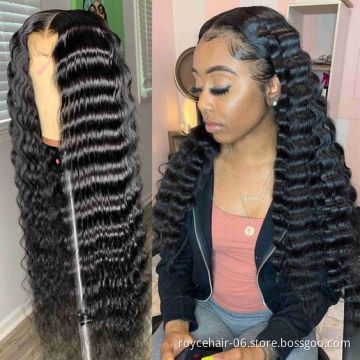 Natural Virgin Malaysian Human Hair 200 Density Loose Wave Lace Front Custom Wig with Natural Hairline Closure